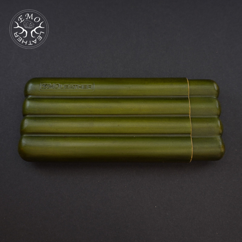 Olive 4 Slot Toscano Case | EmoLeather | Custom Leather Goods