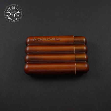 Light Brown 4 Slot Small Cigar Case | EmoLeather | Custom Leather Goods Light Brown 4 Slot Small Cigar Case | EmoLeather | Custom Leather Goods