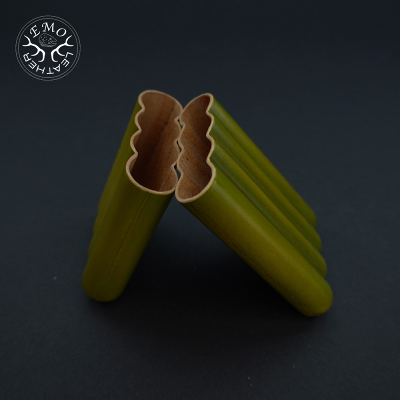 Olive 4 Slot Small Cigar Case | EmoLeather | Custom Leather Goods