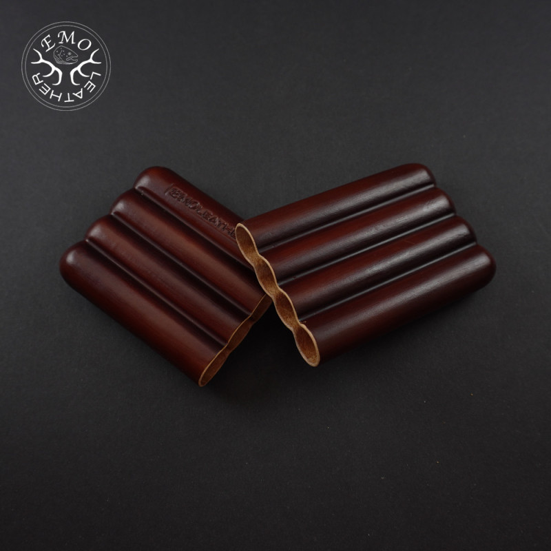 Brown Small Cigar Case | EmoLeather | Custom Leather Goods