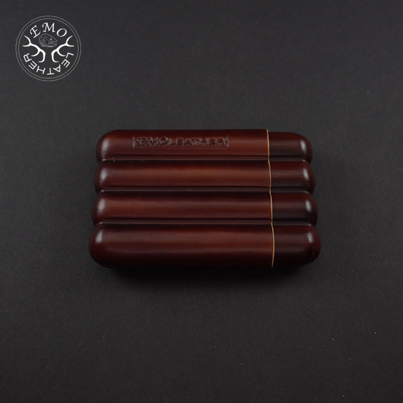 Brown Small Cigar Case | EmoLeather | Custom Leather Goods