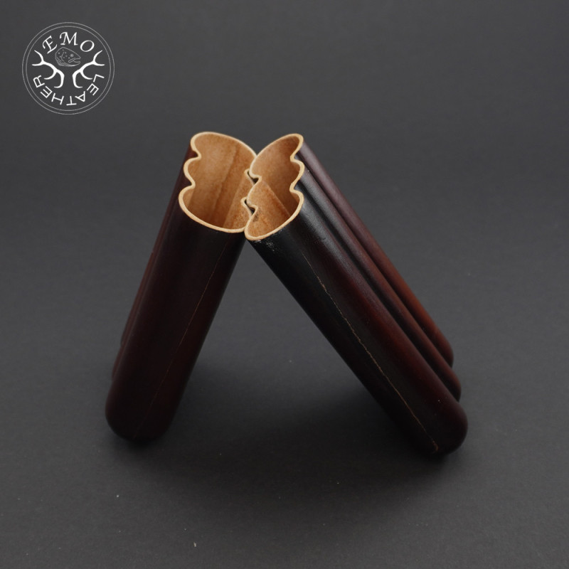 Rusty 3 Slot Robusto Cigar Case | EmoLeather | Custom Leather Goods