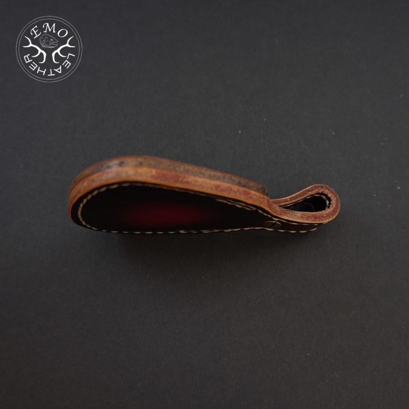 Red & Black Toe Pad For over-under and side-by-side (juxtapose) shotguns | EmoLeather | Custom Leather Goods