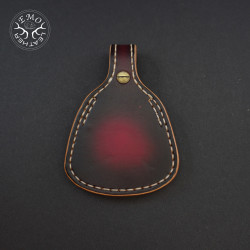 Red & Black Toe Pad For over-under and side-by-side (juxtapose) shotguns | EmoLeather | Custom Leather Goods 2