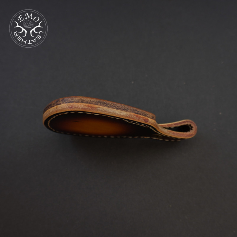 Dark Brown Toe Pad For over-under and side-by-side (juxtapose) shotguns | EmoLeather | Custom Leather Goods