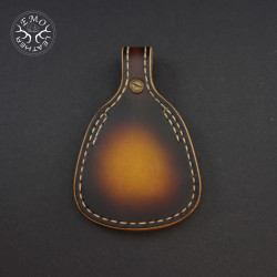 Dark Brown Toe Pad For over-under and side-by-side (juxtapose) shotguns | EmoLeather | Custom Leather Goods 2