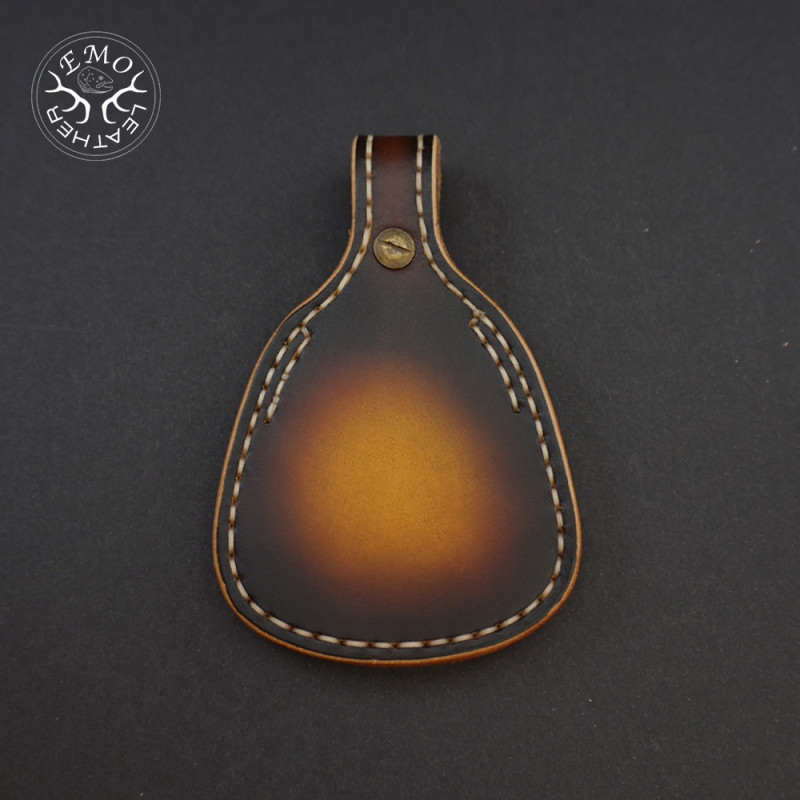 Dark Brown Toe Pad For over-under and side-by-side (juxtapose) shotguns | EmoLeather | Custom Leather Goods