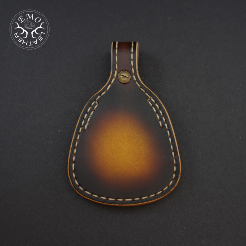 Dark Brown Toe Pad For over-under and side-by-side (juxtapose) shotguns | EmoLeather | Custom Leather Goods