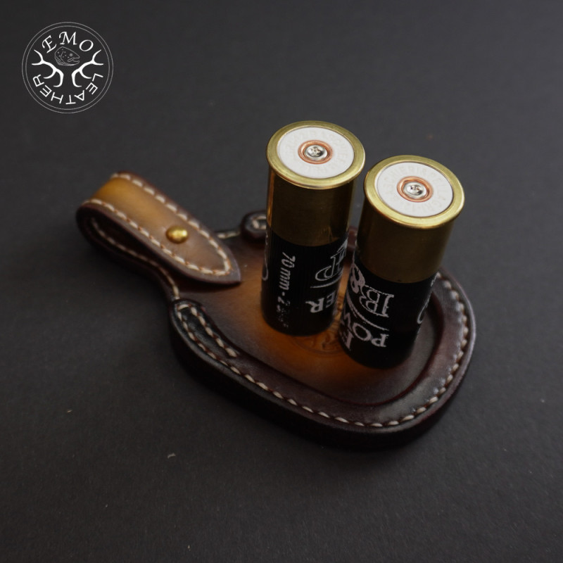 Dark Brown Toe Pad For over-under and side-by-side (juxtapose) shotguns | EmoLeather | Custom Leather Goods