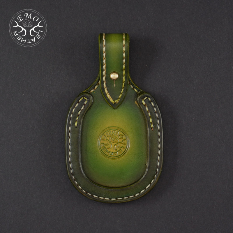 Olive Leather Toe Pad Over-Under | EmoLeather | Custom Leather Goods