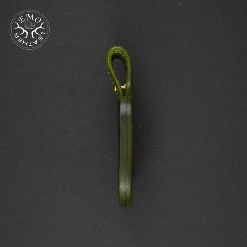 Olive Leather Toe Pad Over-Under | EmoLeather | Custom Leather Goods