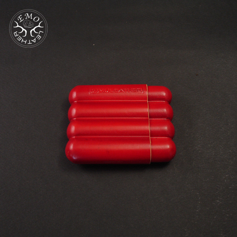 Orange 4 Slot Toscanello Case | EmoLeather | Custom Leather Goods