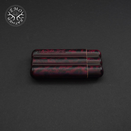 Red Black Camo 3 Slot Small Cigar Case | EmoLeather | Custom Leather Goods Red Black Camo 3 Slot Small Cigar Case | EmoLeather | Custom Leather Goods