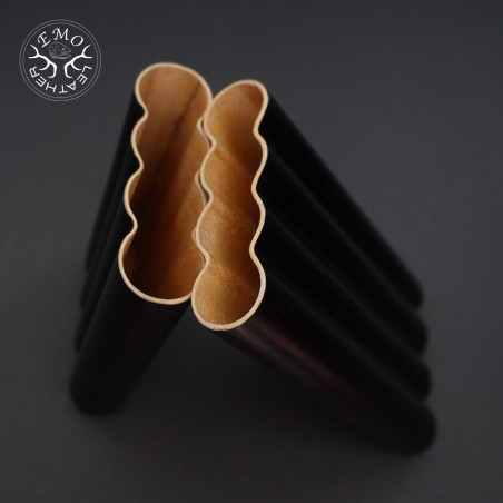 Black 4 Slot Churchill Cigar Case | EmoLeather | Custom Leather Goods