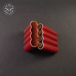 Red  4 Slot Toscanello Case | EmoLeather | Custom Leather Goods 2