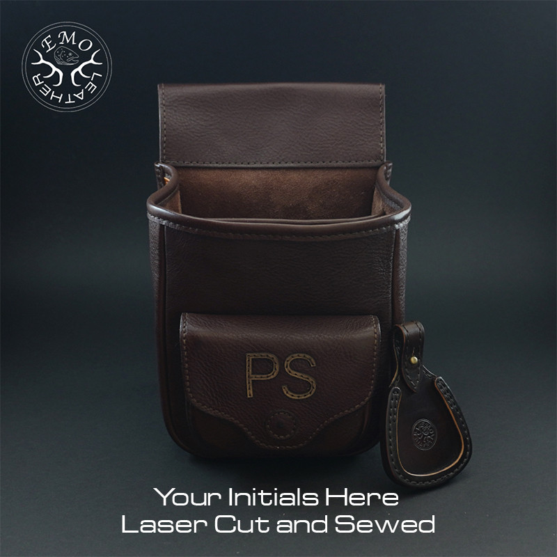 Premium Leather Skeet/Trap Shell Bag Bundle – Custom Initials| EmoLeather | Custom Leather Goods