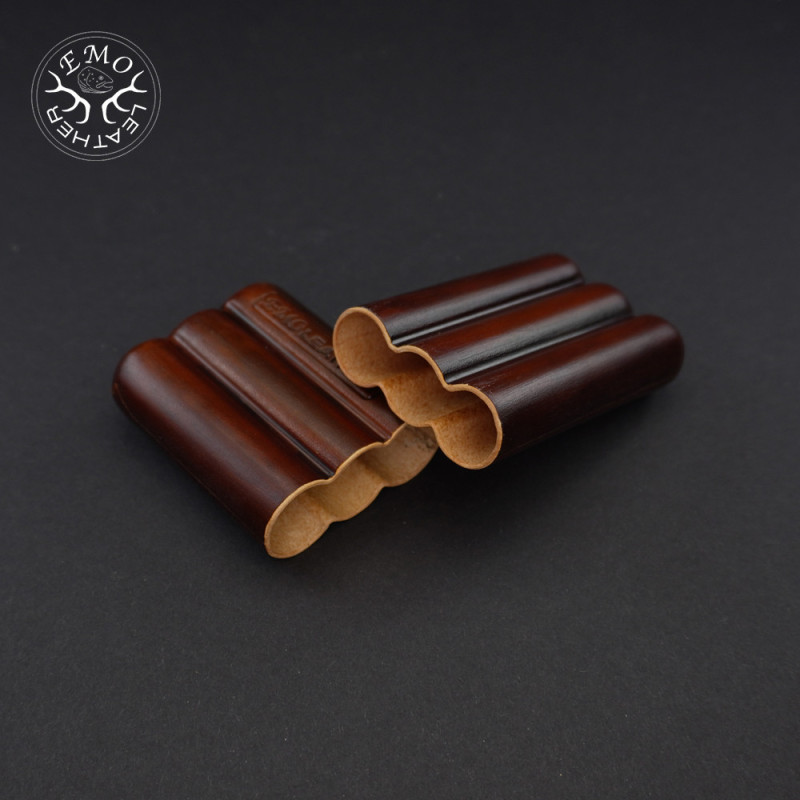 Rusty Brown 3 Slot Toscanello Case | EmoLeather | Custom Leather Goods