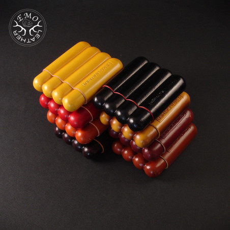 Red 4 Slot Toscanello Case | EmoLeather | Custom Leather Goods