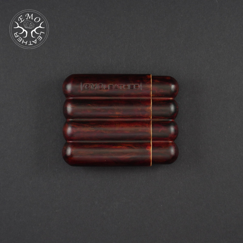 Antique Distressed 4 Slot Toscanello Case | EmoLeather | Custom Leather Goods