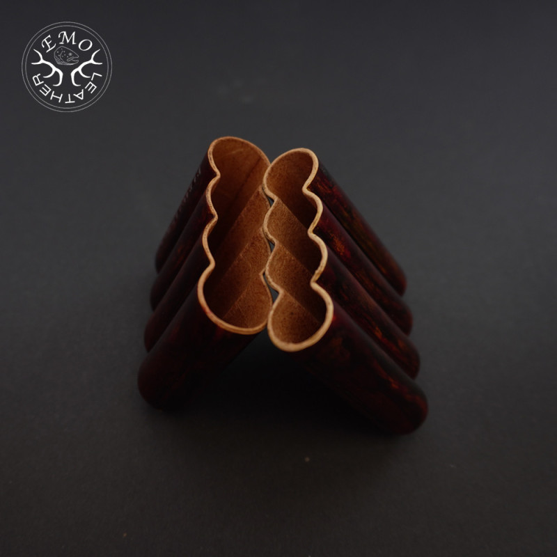 Antique Distressed 4 Slot Toscanello Case | EmoLeather | Custom Leather Goods