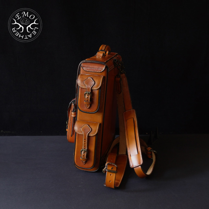 Yellow 4 Slot Toscanello Case | EmoLeather | Custom Leather Goods