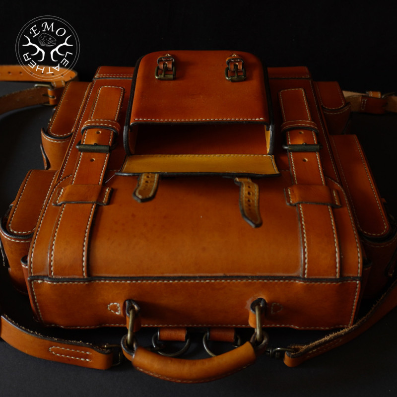 Yellow 4 Slot Toscanello Case | EmoLeather | Custom Leather Goods