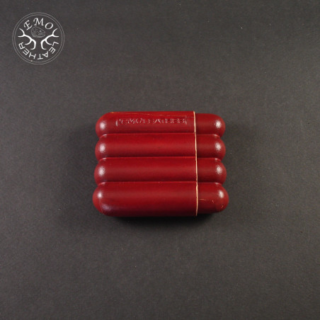 Red 4 Slot Toscanello Case | EmoLeather | Custom Leather Goods Red 4 Slot Toscanello Case | EmoLeather | Custom Leather Goods