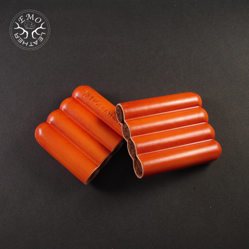 Tan 4 Slot Toscanello Case | EmoLeather | Custom Leather Goods