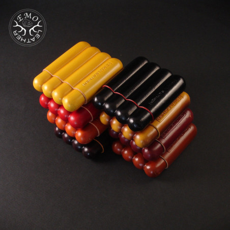 Red Black Camo 4 Slot Toscanello Case | EmoLeather | Custom Leather Goods