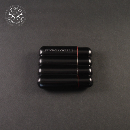 Black 4 Slot Toscanello Case | EmoLeather | Custom Leather Goods Black 4 Slot Toscanello Case | EmoLeather | Custom Leather Goods