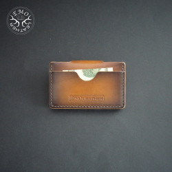 Horizontal Cash Pocket 10 Card Holder | EmoLeather | Custom Leather Goods 2