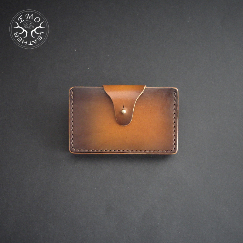 Horizontal Cash Pocket 10 Card Holder | EmoLeather | Custom Leather Goods