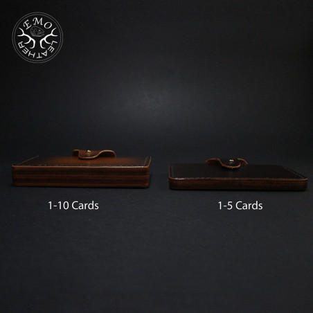 Horizontal Cash Pocket 10 Card Holder | EmoLeather | Custom Leather Goods