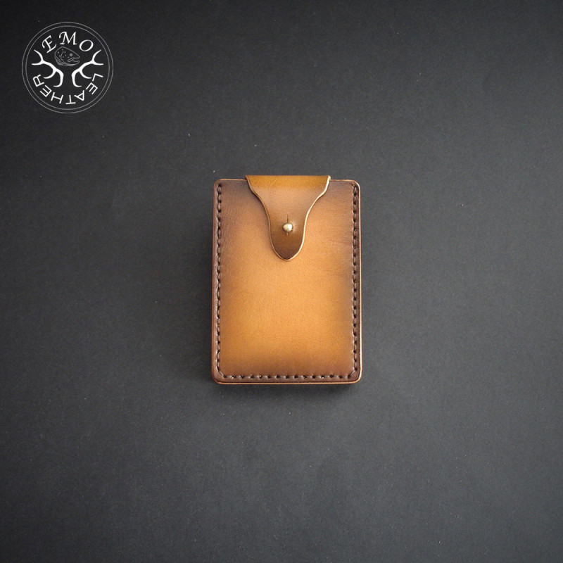 Vertical Cash Pocket 10 Card Holder | EmoLeather | Custom Leather Goods