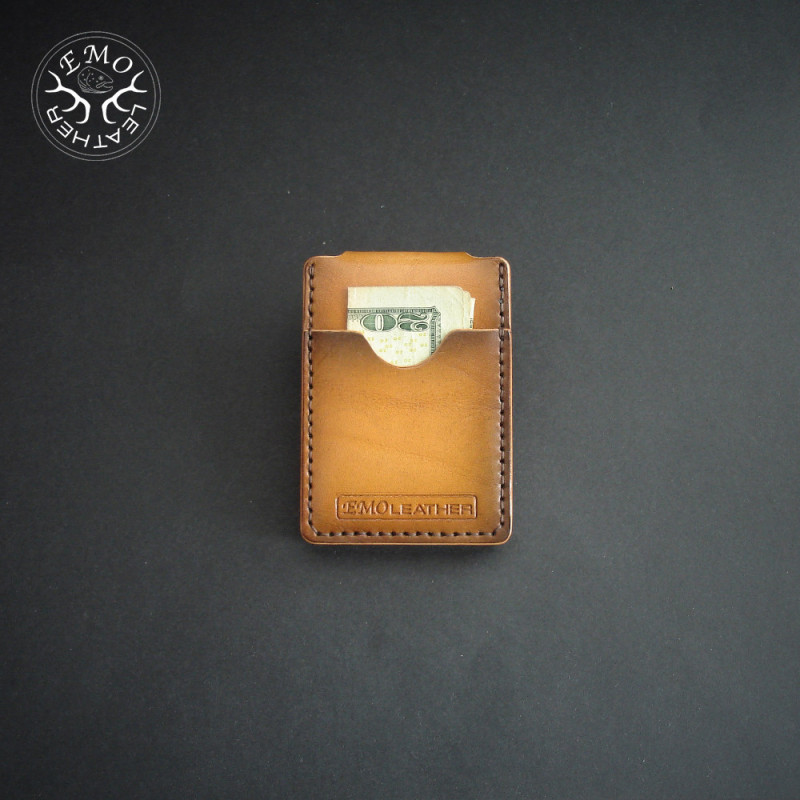 Vertical Cash Pocket 10 Card Holder | EmoLeather | Custom Leather Goods