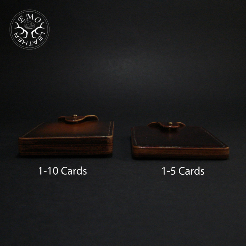 Vertical Cash Pocket 10 Card Holder | EmoLeather | Custom Leather Goods