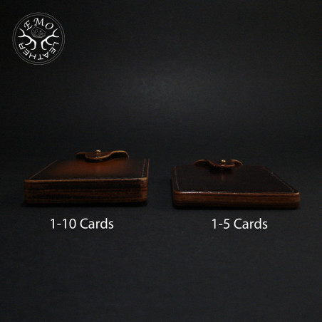 Vertical Cash Pocket 10 Card Holder | EmoLeather | Custom Leather Goods