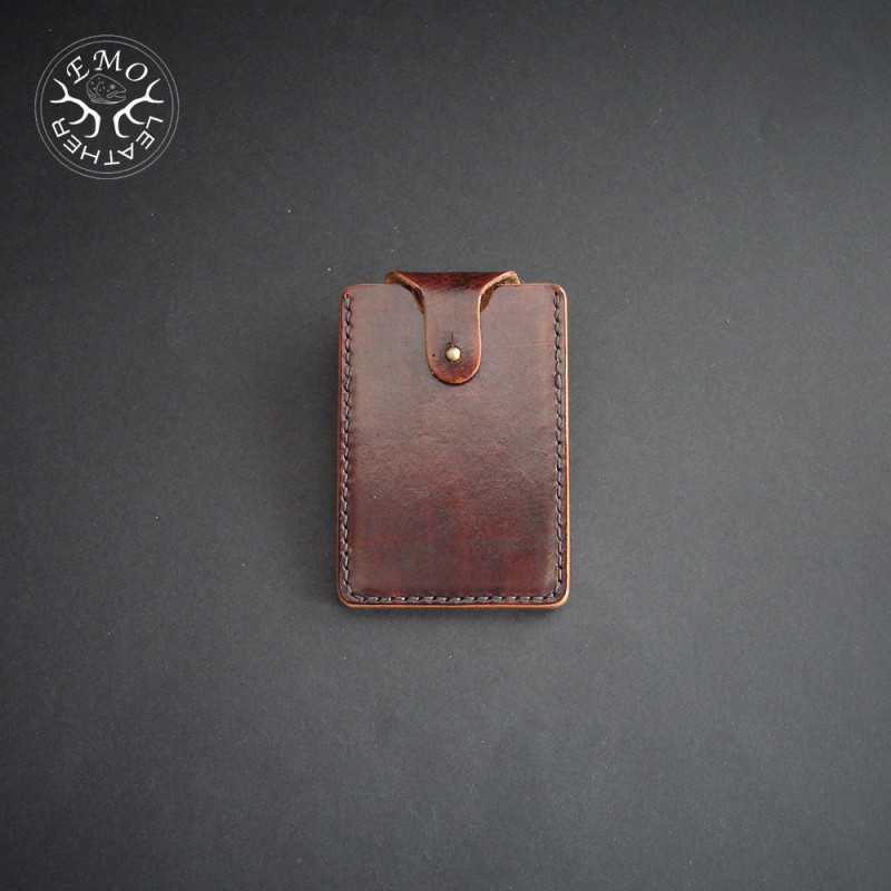 Vertical Cash Pocket Card Holder | EmoLeather | Custom Leather Goods