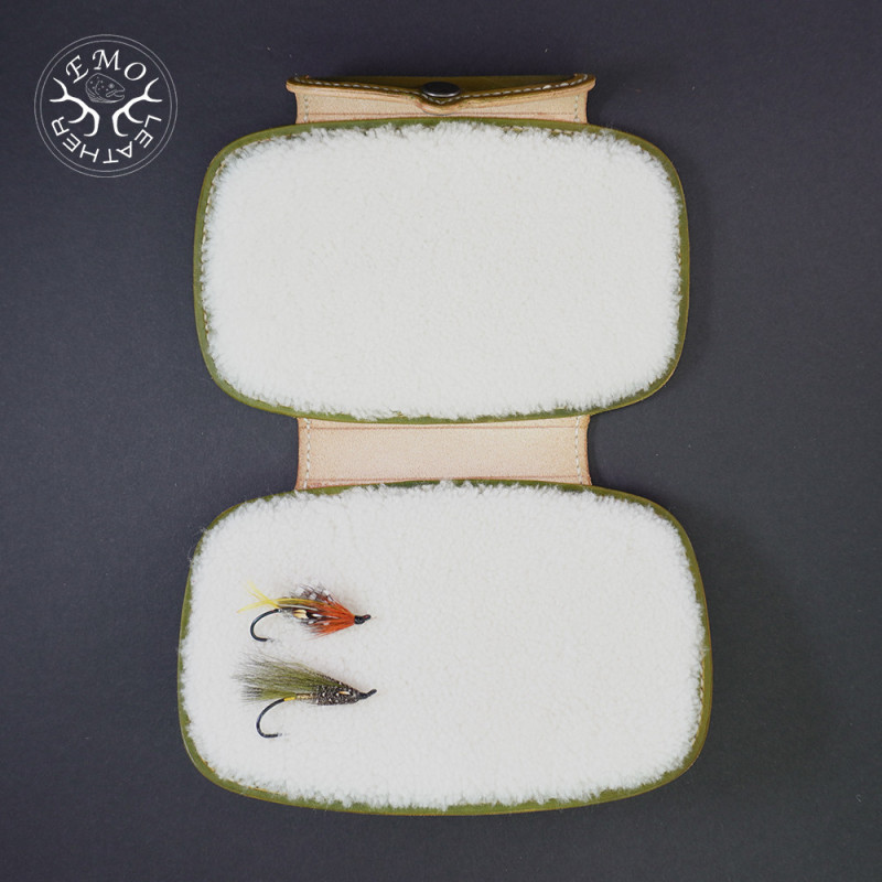 Large Olive Double Fly Pad | EmoLeather | Custom Leather Goods