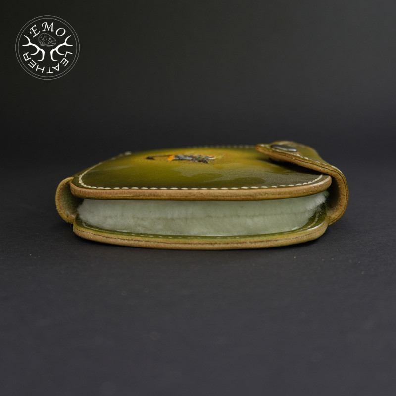 Large Olive Double Fly Pad | EmoLeather | Custom Leather Goods