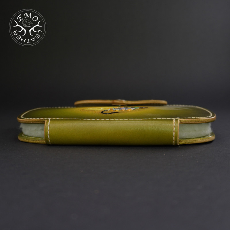 Large Olive Double Fly Pad | EmoLeather | Custom Leather Goods