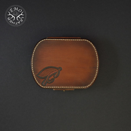 Brown Medium Fly Box | EmoLeather | Custom Leather Goods Brown Medium Fly Box | EmoLeather | Custom Leather Goods