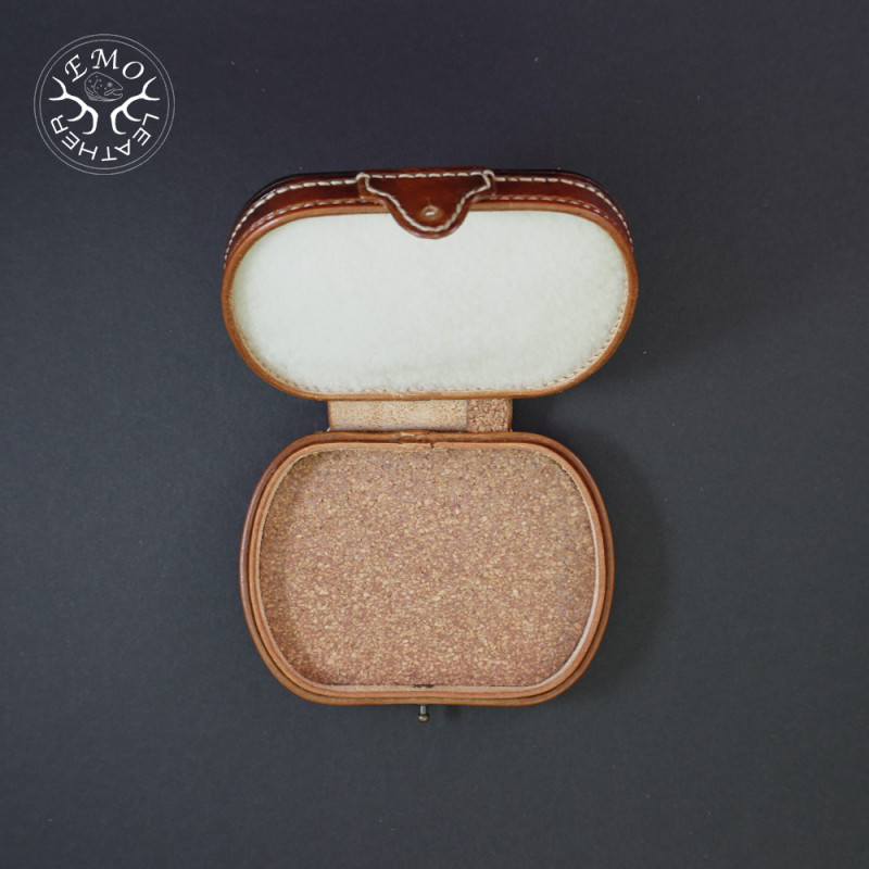 Brown Medium Fly Box | EmoLeather | Custom Leather Goods