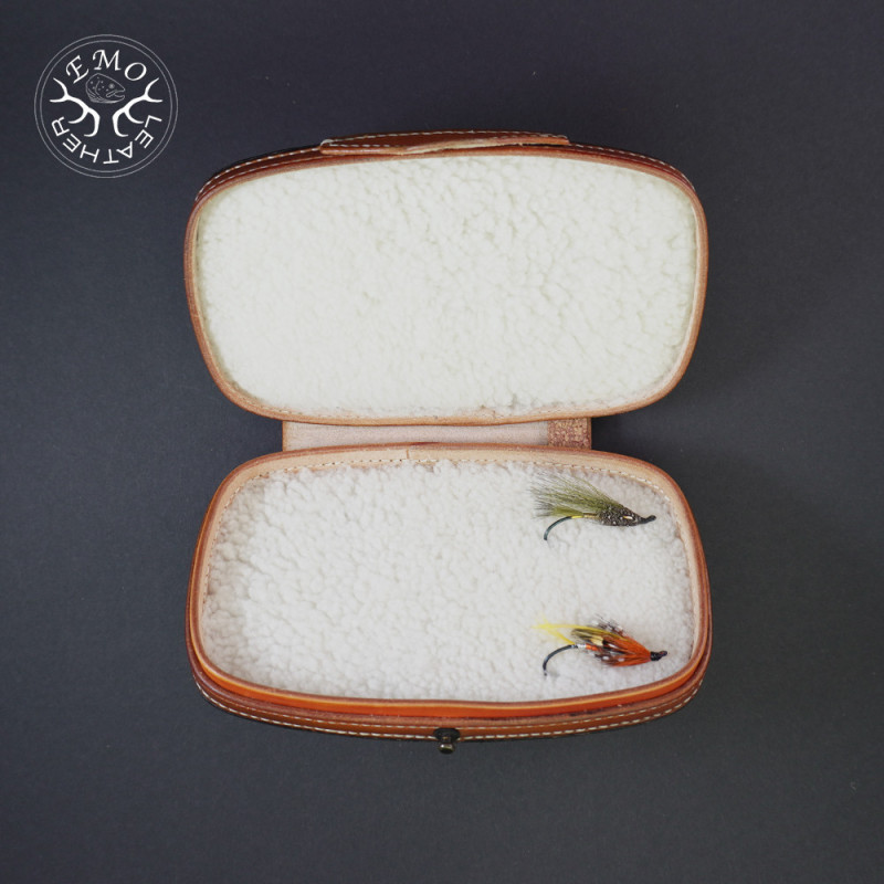 Salmon Fly Box | EmoLeather | Custom Leather Goods