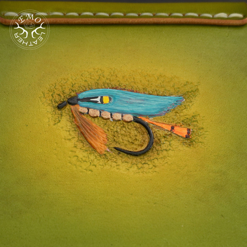 Lime Green F Fly Box | EmoLeather | Custom Leather Goods