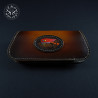 Vintage Brown Fishing Themed Glasses Case | EmoLeather | Custom Leather Goods