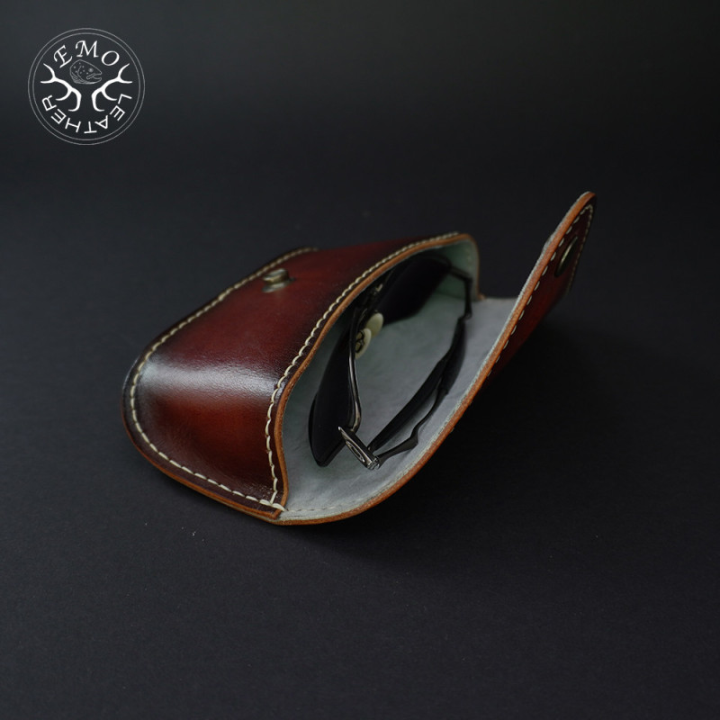 Classic Leather Glasses Case | EmoLeather | Custom Leather Goods