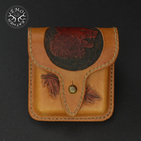 Light Tan Leather 5 Standard Caliber Round Ammo Pouch | EmoLeather | Custom Leather Goods Light Tan Leather 5 Standard Caliber Round Ammo Pouch | EmoLeather | Custom Leather Goods