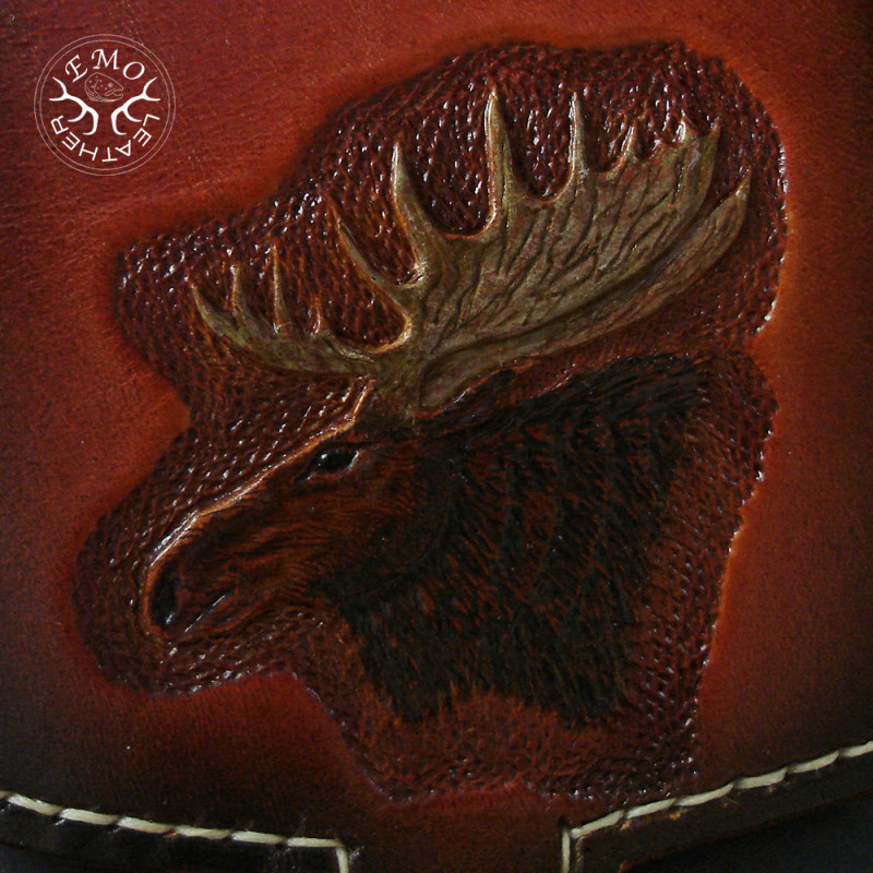 Brown Leather 10 Standard Caliber Round Ammo Pouch | EmoLeather | Custom Leather Goods