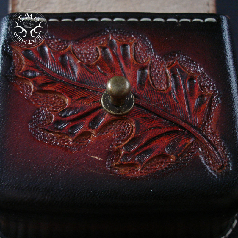 Brown Leather 10 Standard Caliber Round Ammo Pouch | EmoLeather | Custom Leather Goods